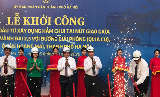 Hà Nội khởi công xây dựng hầm chui Giải Phóng-Kim Đồng trị giá gần 800 tỷ đồng